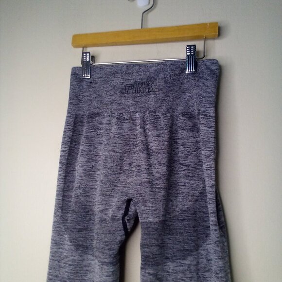 Pink Victoria's Secret Leggings Women XS Seamless Ankle Cropped Mesh Gray - Picture 12 of 15